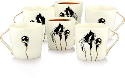 

Buono Casa Ceramic(White, Pack of 6)