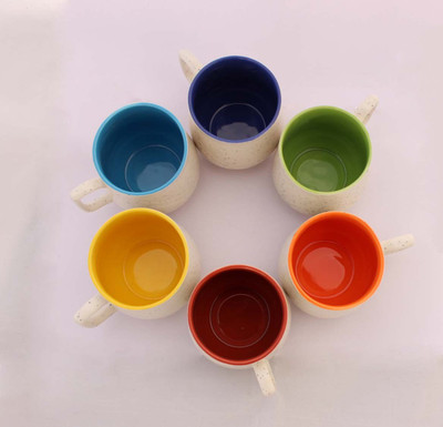 

Aarzool Ceramic(Multicolor, Pack of 6)