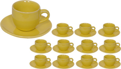 

Elite Handicrafts Stoneware_Cups_Saucers_Set Ceramic(Green, Pack of 24)