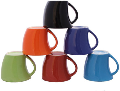

Aarzool Ceramic(Multicolor, Pack of 6)