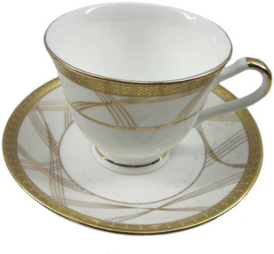 

Jain Gifts Cup & Saucer Ceramic(White, Pack of 12)