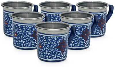 

Kaushalam Cup Set Of 6 Blue Stainless Steel(Blue, Pack of 6)