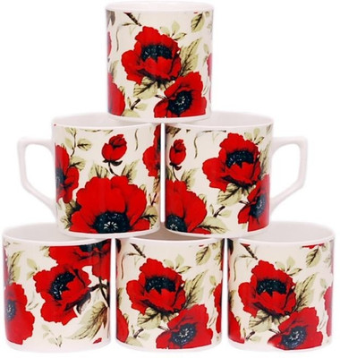 

Diamond Bone China(Multicolor, Pack of 6)