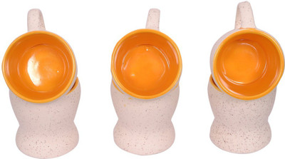 

Elite Handicrafts White N Yellow Ceramic Tea Cups Set Of 6 Ceramic(White, Yellow, Pack of 6)