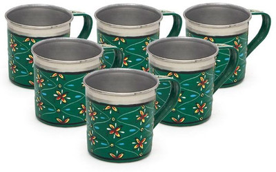 

Kaushalam Cup Set Of 6 Green Stainless Steel(Green, Pack of 6)