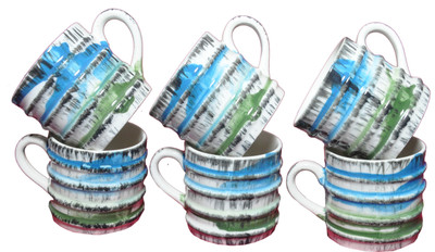 

Amazecart 6 Pcs Tea Cups(Stone Ware) Stoneware(Multicolor, Pack of 6)