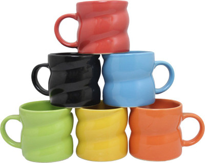 

Onlinemaniya Ceramic(Multicolor, Pack of 6)