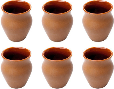 

Elite Handicrafts Brown Color Ceramic Kulhar Tea Cups Set of 6 - Best for Self Use; and Diwali, Dhanteras & Festive Gifts Ceramic(Brown, Pack of 6)