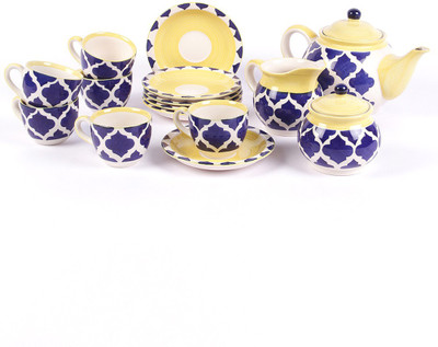 

VarEesha Blue Beautifully Designed Tea Set Ceramic(Blue)