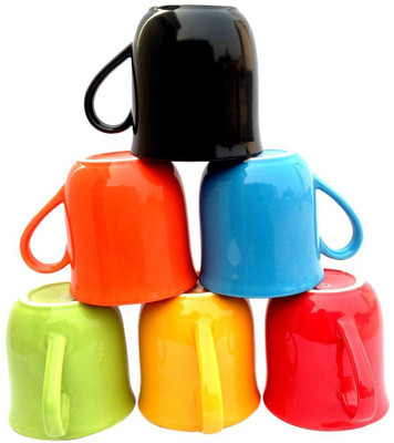 CROCKTO CROCKTO Ceramic, Stoneware(Multicolor, Pack of 6)
