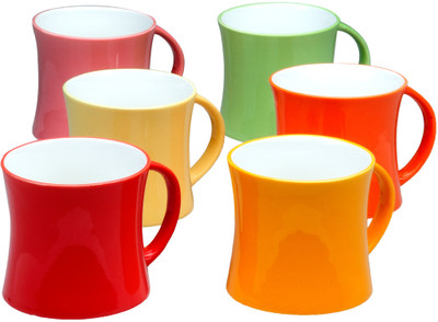 

Clay Craft Bone China(Multicolor, Pack of 6)