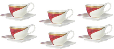 

La Platina Bone China, Porcelain(Multicolor, Pack of 12)
