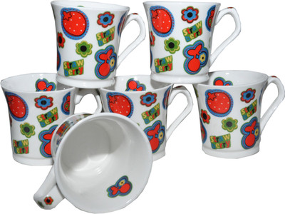 

Amazecart Bone China Tea & Coffee Cups Set of 6 Pieces (150 ml),Multi-Color Bone China(Multicolor, Pack of 6)