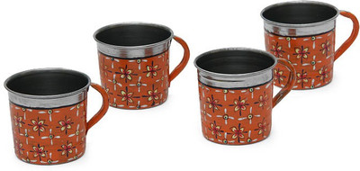 

Kaushalam Cup Set Of 4 Orange Stainless Steel(Orange, Pack of 4)
