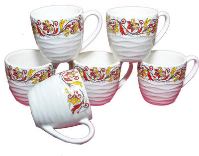 

Amazecart 6 Pcs Tea & Coffee Cups(Ceramic) Ceramic(Multicolor, Pack of 6)