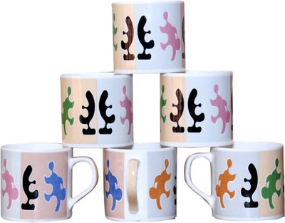 

Pearl Bone China(Multicolor, Pack of 6)