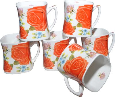 

Amazecart Bone China Tea & Coffee Cups Set of 6 Pieces (150 ml),Multi-Color Bone China(Multicolor, Pack of 6)