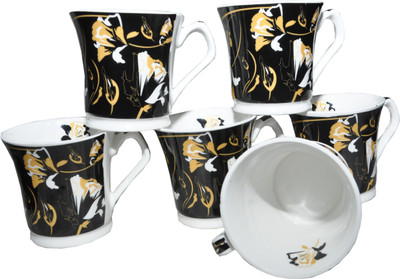 

Amazecart Bone China Tea & Coffee Cups Set of 6 Pieces (150 ml),Multi-Color Bone China(Multicolor, Pack of 6)
