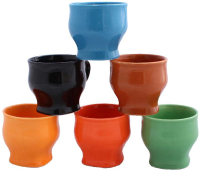 

Aarzool Ceramic(Multicolor, Pack of 6)