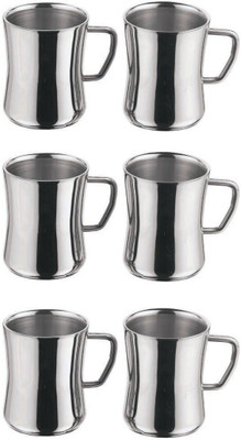 

Shreepal Steel(Silver, Pack of 6)