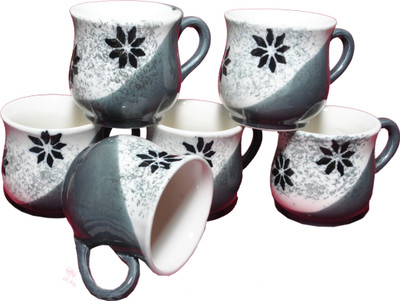 

Amazecart 6 Pcs Tea & Coffee Cups(Stoneware) Ceramic(Multicolor, Pack of 6)