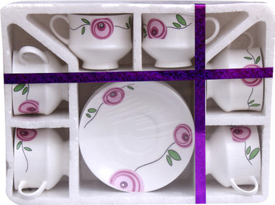 

Pearl Saucer-302 Bone China(Multicolor, Pack of 12)