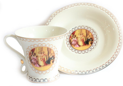

MeraHomeStore Porcelain(White, Gold, Pack of 6)
