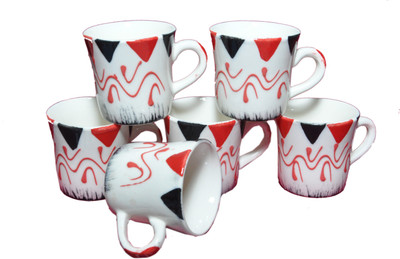 

Amazecart 6 Pcs Tea Cups(Stoneware) Stoneware(Multicolor, Pack of 6)