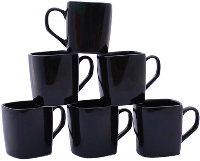 

Aarzool Ceramic(Black, Pack of 6)