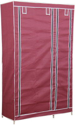 

Novatic Carbon Steel Collapsible Wardrobe(Finish Color - Maroon)