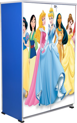 BigSmile Furniture BigSmile Kids Wardrobe - Princess Engineered Wood Cupboard(Finish Color - Blue)