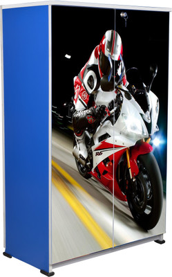 BigSmile Furniture BigSmile Kids Wardrobe - Biker Engineered Wood Cupboard(Finish Color - Blue) BigSmile Furniture BigSmile Kids Wardrobe - Biker Engineered Wood Cupboard(Finish Color - Blue)