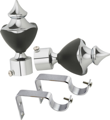 

Easyhome Furnish Black Rod Rail Bracket(Pack of 4)