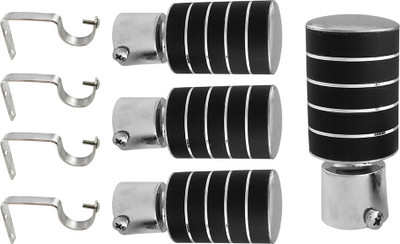 

JAKABA Black Curtain Knobs(Pack of 8)