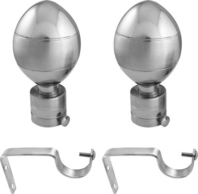 

JAKABA Silver Curtain Knobs(Pack of 4)