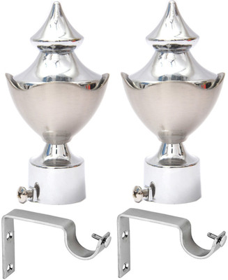 

Easyhome Furnish Silver Rod Rail Bracket(Pack of 1)