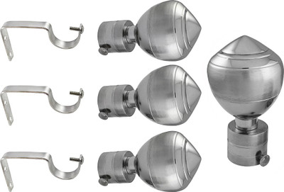 

JAKABA Silver Curtain Knobs(Pack of 8)