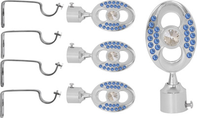 

S Decor Silver, Blue Curtain Knobs