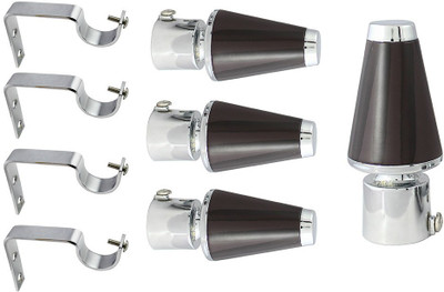JAKABA Brown Curtain Knobs(Pack of 8)
