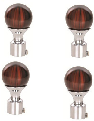 

S Decor Brown Rod Rail Bracket, Curtain Knobs