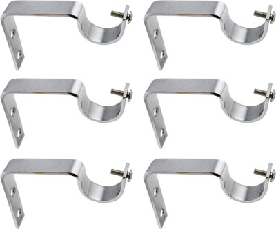 

JAKABA Silver Rod Rail Bracket(Pack of 6)