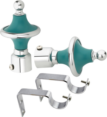 

Easyhome Furnish Blue, Silver Rod Rail Bracket(Pack of 4)