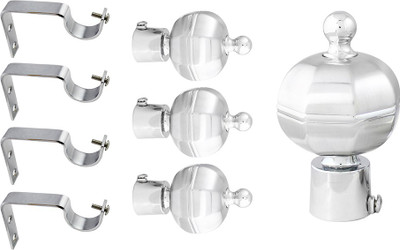 

JAKABA Silver Curtain Knobs(Pack of 8)