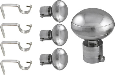 

JAKABA Silver Curtain Knobs(Pack of 8)