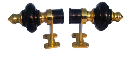 

Aone Quality Black, Gold Rod Rail Bracket(Pack of 2)