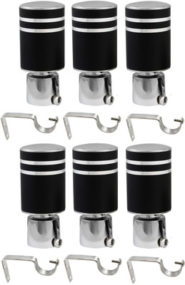 

Hans Enterprise Black Curtain Knobs(Pack of 12)
