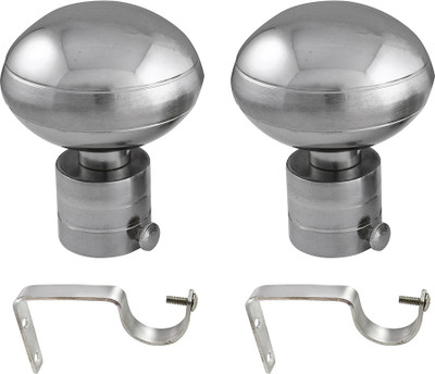 

JAKABA Silver Curtain Knobs(Pack of 4)