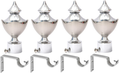 

Easyhome Furnish Silver Rod Rail Bracket(Pack of 8)