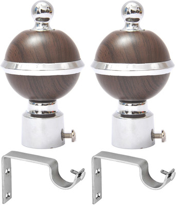 

Easyhome Furnish Brown, Silver Rod Rail Bracket(Pack of 1)