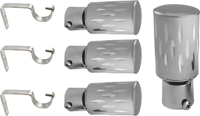 

JAKABA Silver Curtain Knobs(Pack of 8)